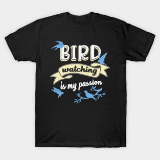 Birdwatching Typography T-Shirt